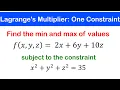 15a - Lagrange s Multipliers One Constraints