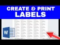 How to Create and PRINT LABELS in Microsoft Word Using Custom or Templates