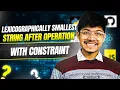 3106 Lexicographically Smallest String After Operations With Constraint Adhoc Strings