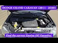 Dodge Grand Caravan - WHAT TYPE OF MOTOR OIL YOUR ENGINE USES 2011
