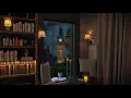 Cozy London Book Room Ambience for Studying, Relaxing | Rain & Thunder sounds