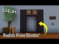 How to Make a Compact Realistic Piston Elevator Minecraft Redstone Tutorial 1 14 4