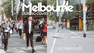 WALKING AROUND MELBOURNE CITY: During Australia’s Strictest Lockdown 2020 vs 2019