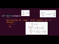 Symbolic Differentation in Python from Scratch