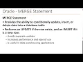 Oracle - MERGE Statement How to merge statement Oracle Merge Statement Oracle Merge