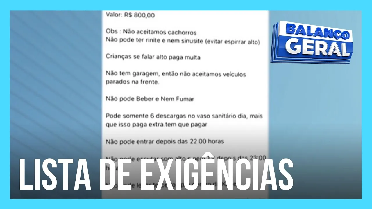Proprietário faz exigências polêmicas em anúncio de aluguel de kitnet em Goiânia