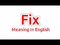 Fix Meaning Fix Meaning In English Meaning Of Fix What Is The Meaning Of Fix