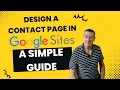Lagu How can I make a contact page in Google Sites?