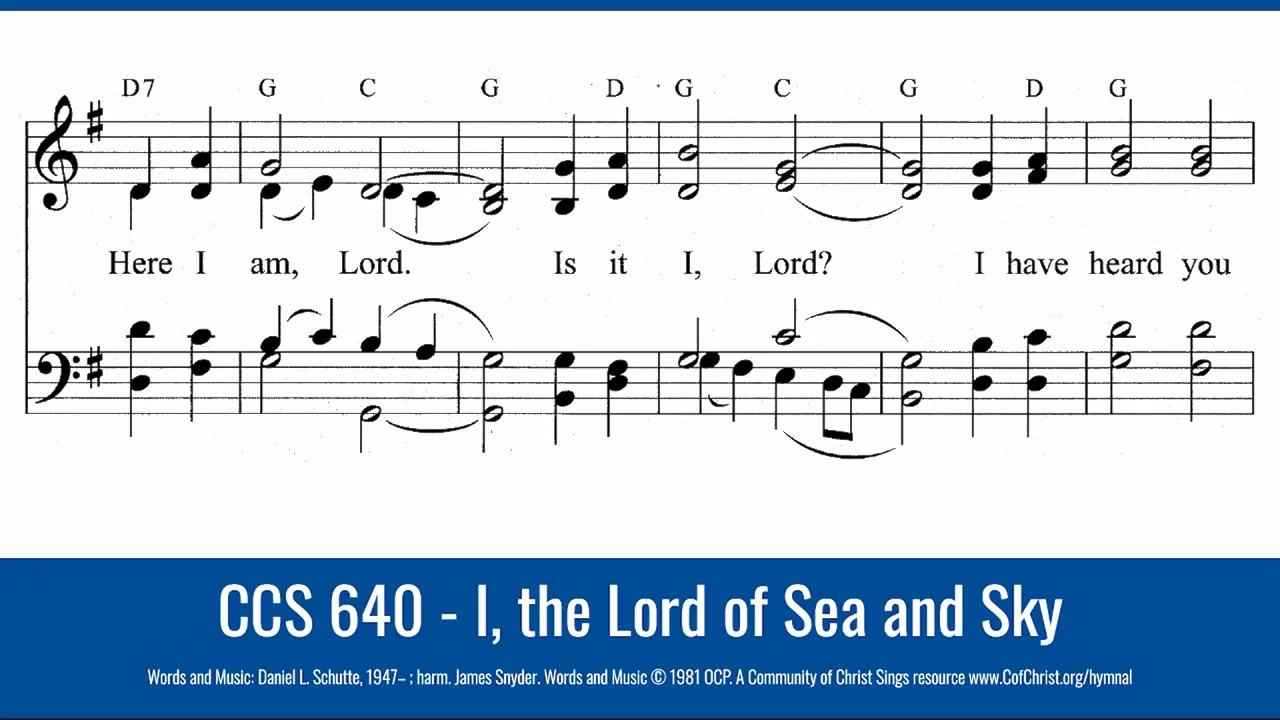 CCS 640 - I, the Lord of Sea and Sky - BASS