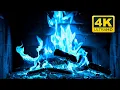 Download Lagu 🔥🎃 Halloween Fireplace 4K UHD! Blue Fireplace with Crackling Fire Sounds. Fire Background 4K