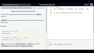 Lesson 44 Basic JavaScript Manipulate Arrays With push