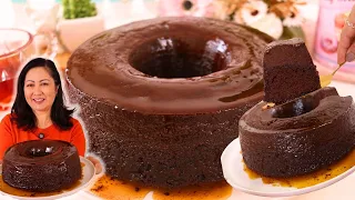 2 EM 1: BOLO + PUDIM DE CHOCOLATE EM UMA SÓ RECEITA! Dika da Naka
