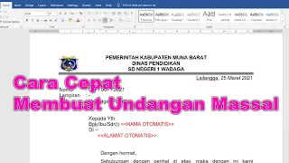 Download Cara membuat surat massal di word - Daftar Penerima Undangan Otomatis MP3