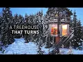 Lagu Alone in a Cozy 350° Turning Treehouse ❄️ SLOW Living in SNOW || Glam Camping ASMR