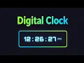 How to create a Real-Time Digital Clock using HTML CSS JavaScript tutorial
