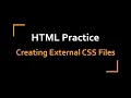 Creating External CSS Files