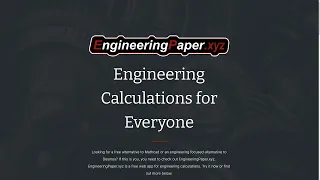 Free and Open Source Mathcad Alternative EngineeringPaper xyz Tutorial