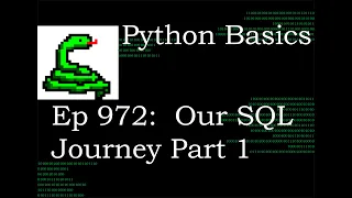 Python Basics Tutorial Our SQL Journey Part 1 Introduction