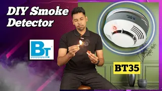 Best DIY Smoke Detection System Alarm BlackT BT35 Easy Installation Smoke Sensor for Home Safety