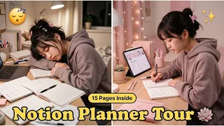 I built the most aesthetic Notion student planner full tour
