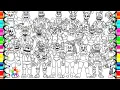 Five Nights at Freddy s Coloring Pages Mix How To Color All Main Characters from FNAF NCS Music