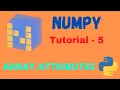 Numpy Tutorial - 5 NumPy Array Attributes