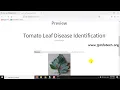 Tomato Leaf Disease Identification using Deep Learning Machine Learning Python Final Year Project