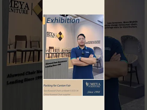 📦 Packing for Canton Fair – New Metal Wood Grain Chairs & Ideas | Yumeya Booth 9.3I33‑34