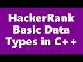 HackerRank C Basic Data Types In C