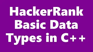 HackerRank C Basic Data Types In C