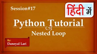 Nested Loop in Python Python Tutorial in Hindi Learn Python in Hindi