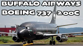 Classic Jet Buffalo Airways Boeing 737-200C departing Montreal