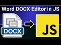 Build a Word DOCX File Viewer Editor Renderer in Browser Using Javascript Bootstrap 5