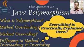 polymorphism in java Hindi method overloading in java Method overriding Java oops