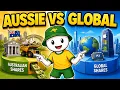 100K in Australian Shares vs Global Shares