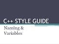 C Style Guide - Naming Variables