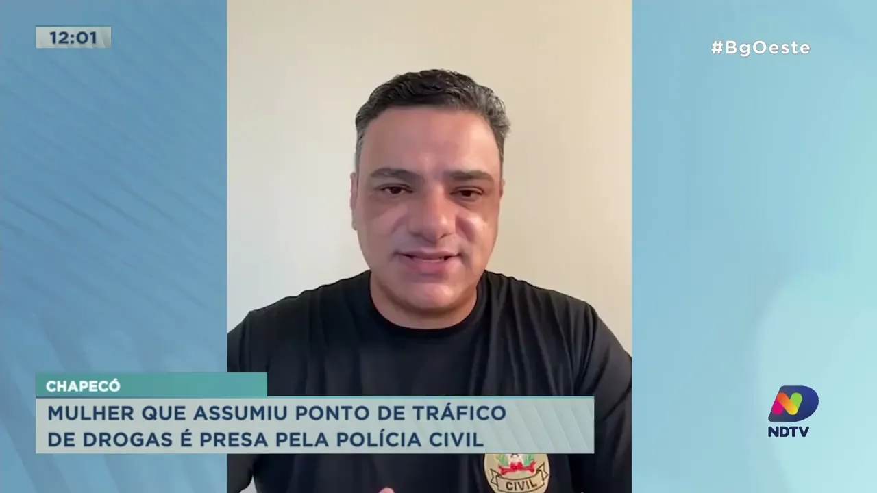 Mulher que assumiu ponto de tráfico de drogas é presa pela Polícia Civil em Chapecó