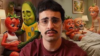 frutas cornas estão bebendo sua água