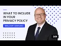 What to Include in Your Privacy Policy