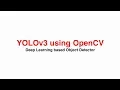 YOLOv3 Deep Learning based Object Detector using OpenCV