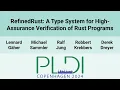 PLDI24 RefinedRust A Type System for High-Assurance Verification of Rust Programs