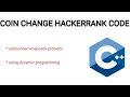 coin change DP problem hackerrank code explaination