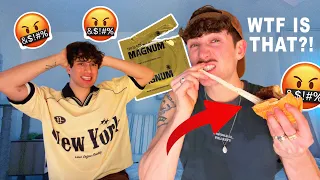 PUTTING A RUBB3R IN MY BOYFRIEND'S FOOD!!! ⚠️