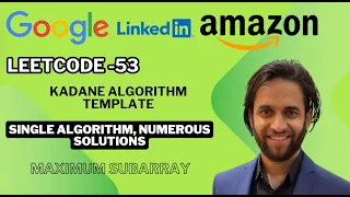 Maximum Subarray Leetcode-53 Blind-75 Problems Divide and Conquer Kadane Algorithm