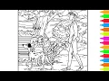 Coloring 101 DALMATIANS - Pongo Meets Perdita Watching TV Cruella De Vil Disney Coloring Pages