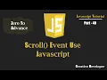 scroll Event Use Javascript Javascript Tutorial
