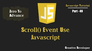 scroll Event Use Javascript Javascript Tutorial