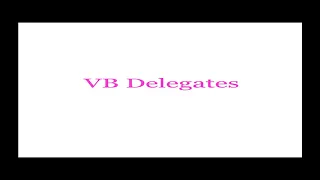 Why You Might Want To Use VB Delegate