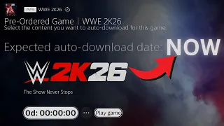 WWE 2K26 EXPECTED AUTO-DOWNLOAD DATE is