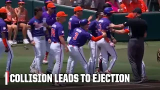 COLLISION SKIRMISH EJECTION Clemson Florida players get into it ESPN College Baseball